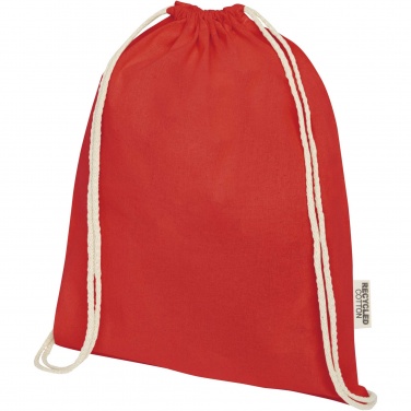 Logo trade promotional products picture of: Oregon 140 g/m² GRS recycled cotton drawstring bag