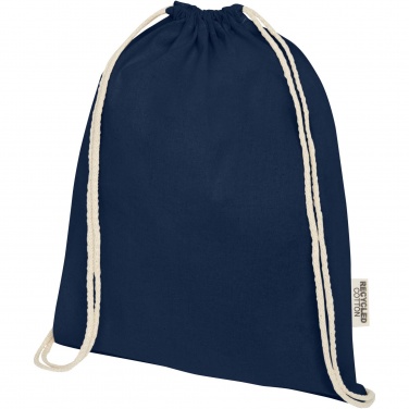 Logo trade promotional gifts picture of: Oregon 140 g/m² GRS recycled cotton drawstring bag