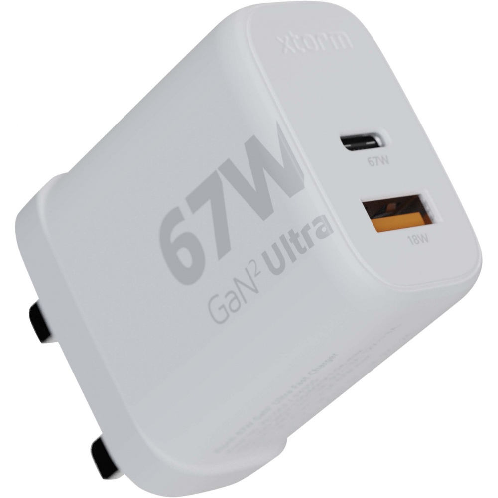 Logo trade corporate gifts picture of: Xtorm XEC067G GaN² Ultra 67W wall charger - UK plug