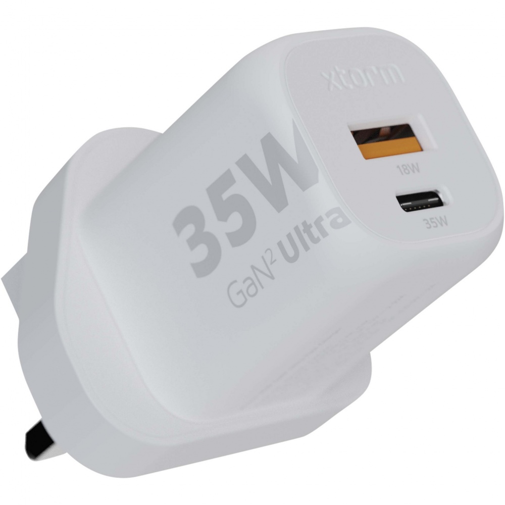 Logotrade promotional item picture of: Xtorm XEC035 GaN² Ultra 35W wall charger - UK plug