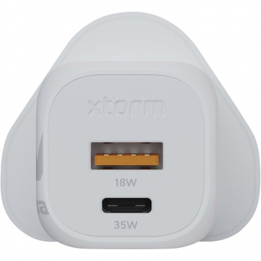 Logo trade promotional gift photo of: Xtorm XEC035 GaN² Ultra 35W wall charger - UK plug