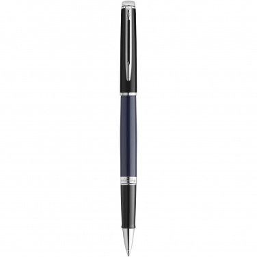 Logotrade promotional products photo of: Hemisphere colour blocking rollerball pen with palladium trim