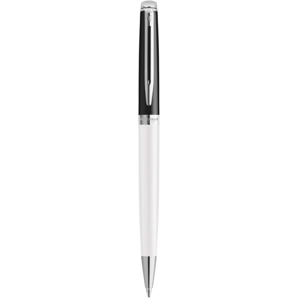 Logo trade advertising products picture of: Hemisphere colour blocking ballpoint pen with palladium trim