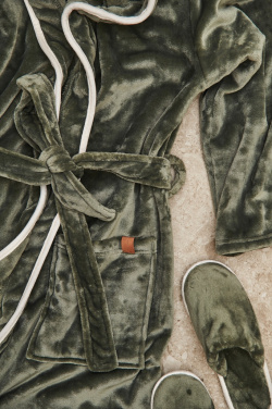 Logo trade promotional gifts image of: VINGA Louis luxury plush GRS RPET robe size S-M