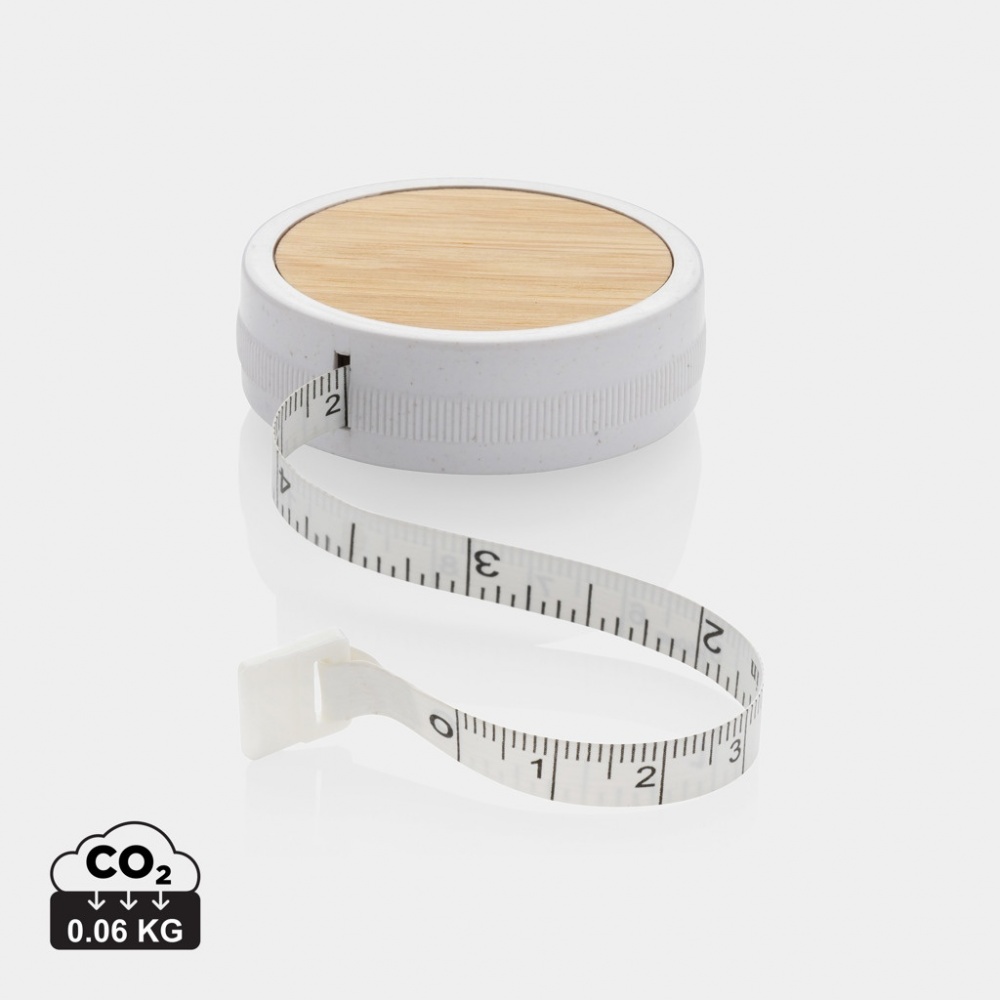 Logo trade promotional gifts picture of: RCS recycled plastic & bamboo tailor tape