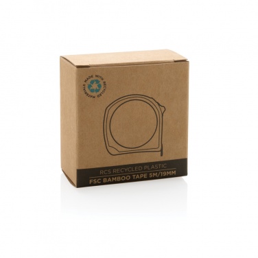 Logo trade advertising products picture of: RCS recycled plastic bamboo tape 5M/19mm