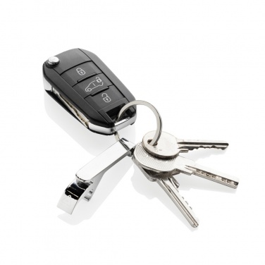 Logo trade promotional items image of: RCS recycled zinc alloy bottle opener keychain