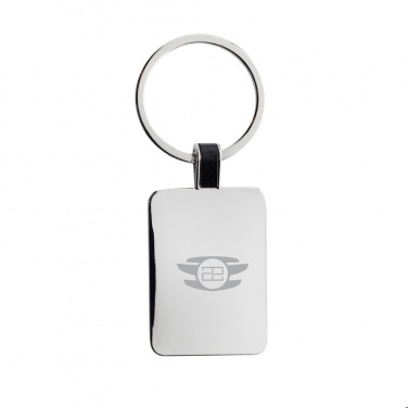 Logotrade promotional giveaways photo of: RCS recycled zinc alloy rectangle keyring