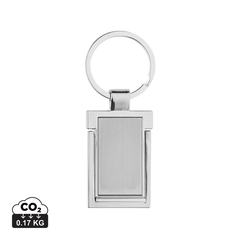 Logo trade promotional gifts picture of: RSC recycled zinc alloy phone stand keychain