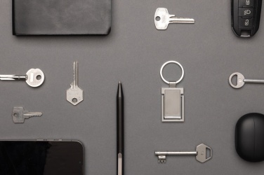 Logo trade corporate gift photo of: RSC recycled zinc alloy phone stand keychain