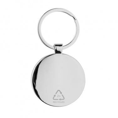 Logotrade promotional giveaway picture of: RCS recycled zinc alloy round keychain with bamboo