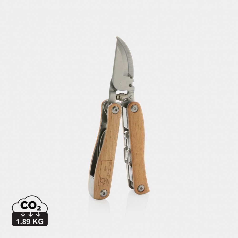Logo trade promotional giveaway photo of: Wooden garden multi-tool