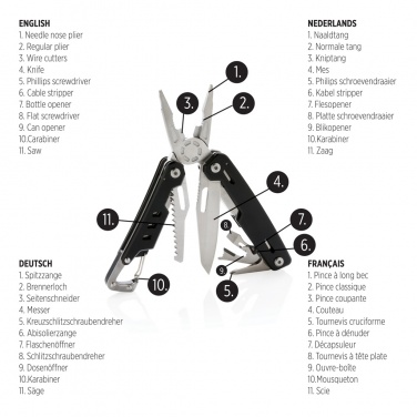 Logotrade business gifts photo of: Solid multitool with carabiner