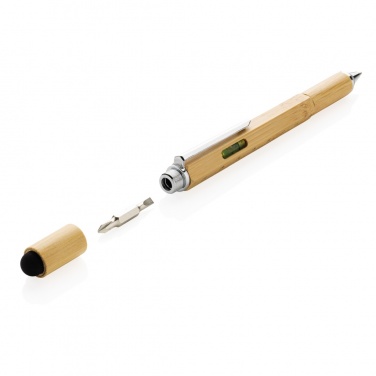 Logotrade promotional gift image of: Bamboo 5-in-1 toolpen