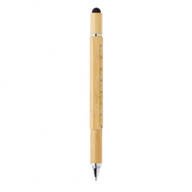 Logo trade business gifts image of: Bamboo 5-in-1 toolpen