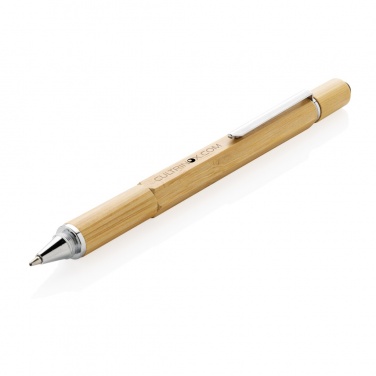 Logo trade promotional giveaway photo of: Bamboo 5-in-1 toolpen