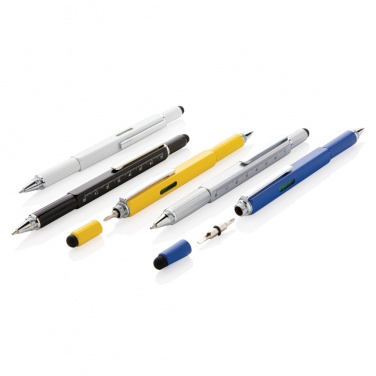 Logo trade corporate gifts image of: 5-in-1 aluminium toolpen