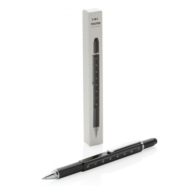 Logo trade advertising products image of: 5-in-1 aluminium toolpen