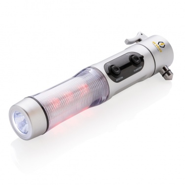 Logo trade business gift photo of: Emergency light with hammer