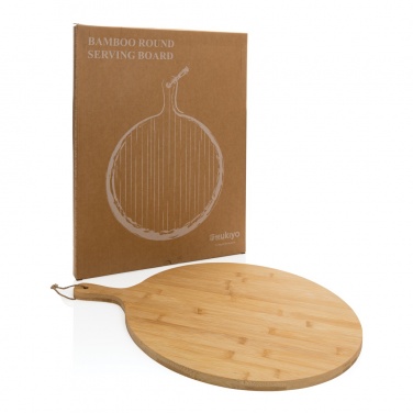 Logo trade promotional giveaways image of: Ukiyo bamboo round serving board