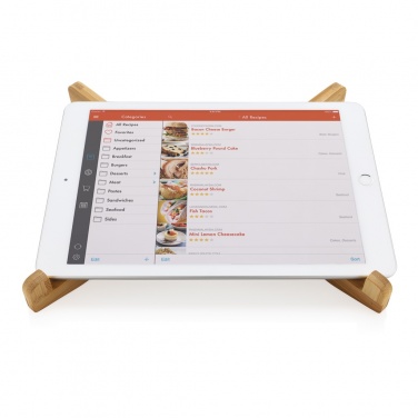 Logotrade promotional item picture of: Bamboo portable laptop stand