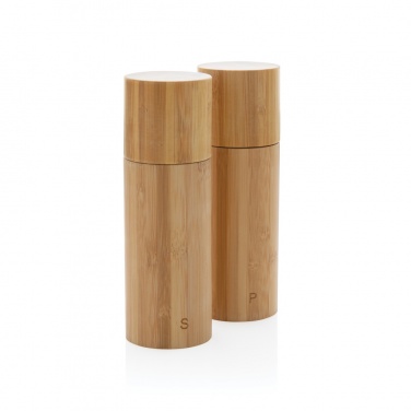 Logo trade corporate gift photo of: Ukiyo bamboo salt and pepper mill set