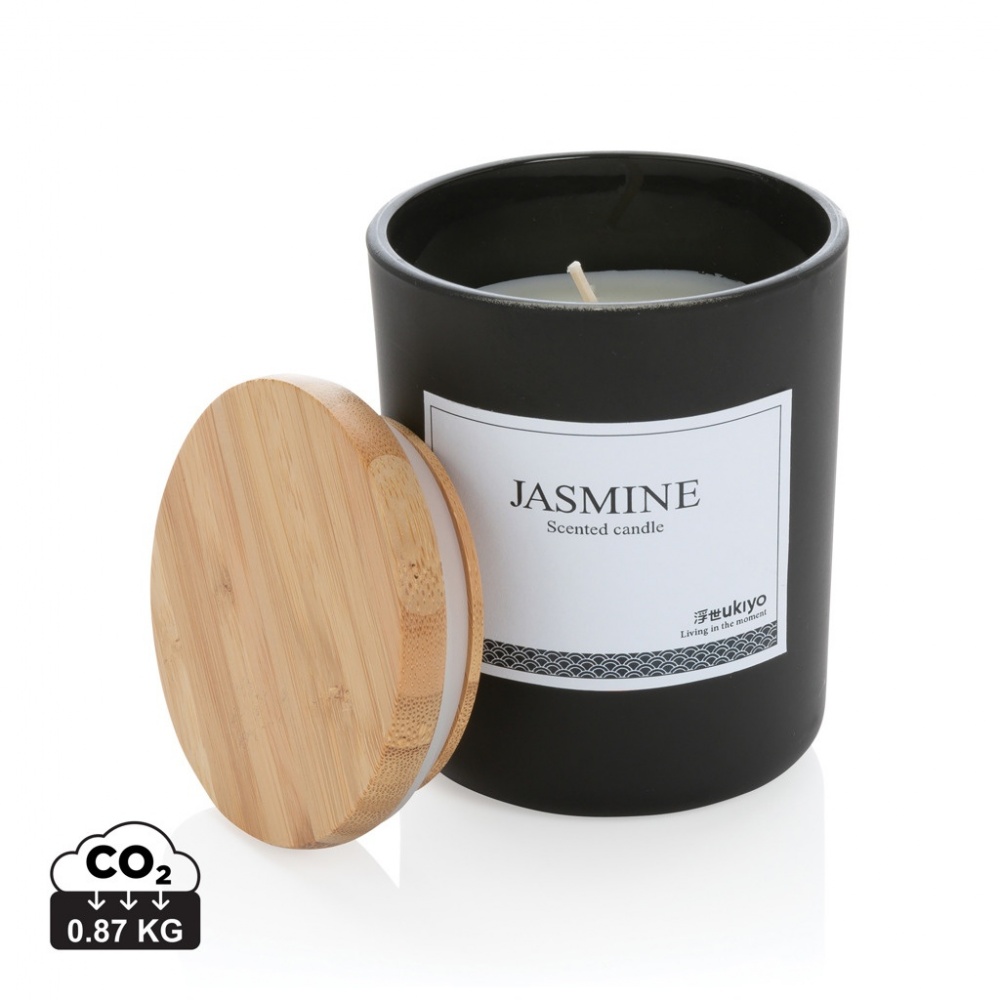 Logotrade promotional products photo of: Ukiyo deluxe scented candle with bamboo lid