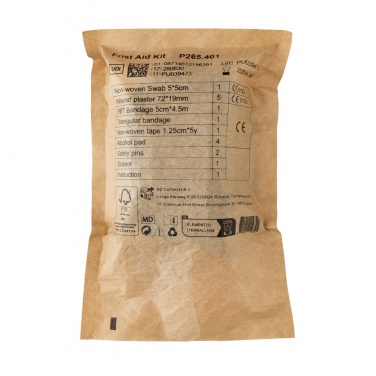 Logotrade promotional item image of: RCS recycled nubuck PU pouch first aid set mailable