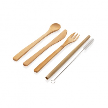 Logotrade corporate gift image of: Reusable bamboo travel cutlery set