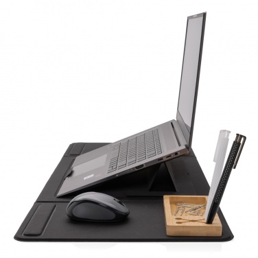 Logo trade corporate gifts image of: Impact AWARE RPET Foldable desk organizer with laptop stand
