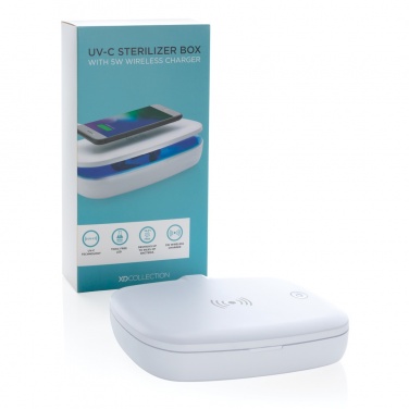Logo trade promotional product photo of: UV-C steriliser box with 5W wireless charger