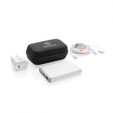 Logotrade corporate gift picture of: Surge RCS recyled PET 20W type C 3 pcs charging set