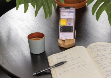 Logo trade advertising products picture of: Bamboo tablet and phone holder