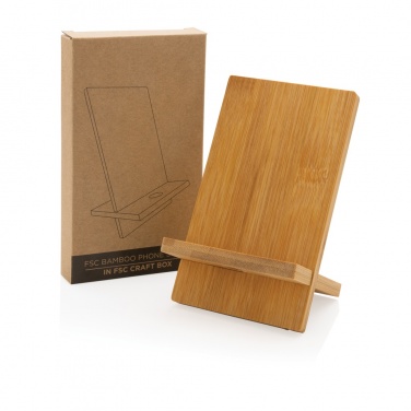 Logotrade promotional products photo of: Bamboo phone stand in kraft box