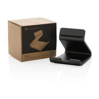 Logo trade promotional giveaways picture of: Terra RCS recycled aluminium tablet & phone stand
