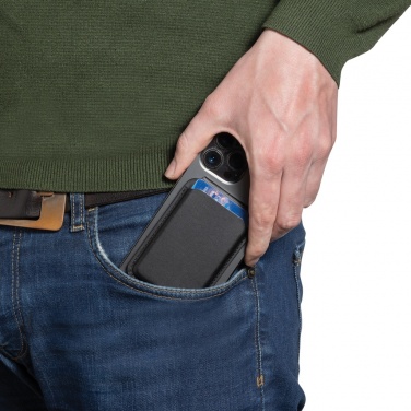 Logotrade promotional gift picture of: Magstand RCS recycled PU magnetic phone wallet with stand