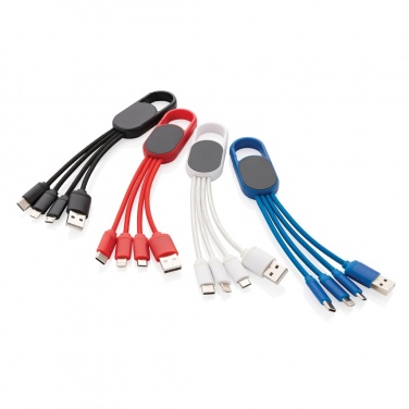 Logotrade promotional items photo of: 4-in-1 cable with carabiner clip