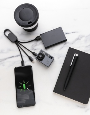 Logotrade promotional gift image of: 4-in-1 cable with carabiner clip