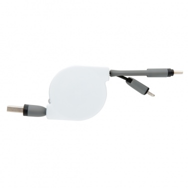 Logotrade promotional item picture of: 3-in-1 retractable cable