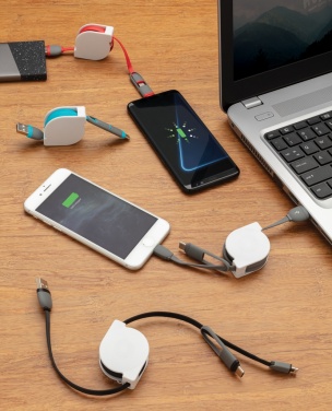 Logotrade promotional giveaway picture of: 3-in-1 retractable cable