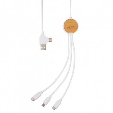 Logo trade advertising products picture of: RCS recycled plastic Ontario 6-in-1 cable