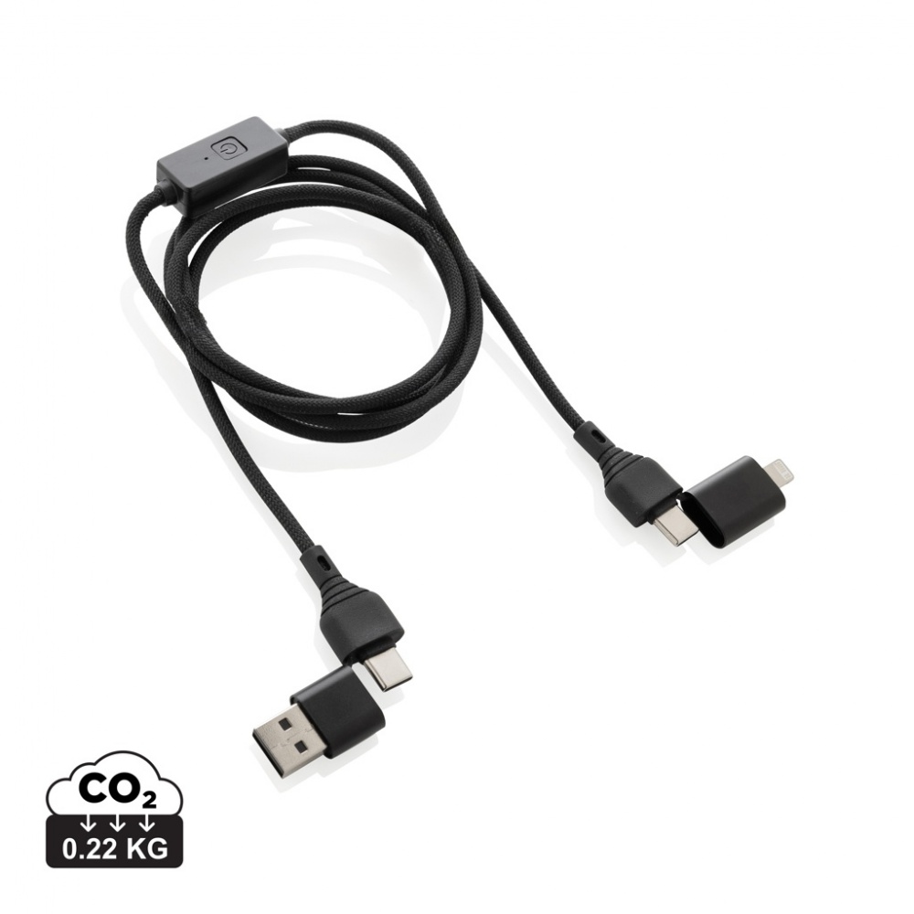Logotrade promotional gift image of: Datalock RCS recycled 60W hacking protection cable