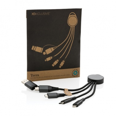 Logo trade advertising products picture of: Terra RCS recycled aluminium 6-in-1 charging cable