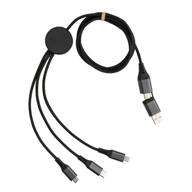 Logo trade promotional items picture of: Terra RCS recycled aluminium 120cm 6-in-1 cable