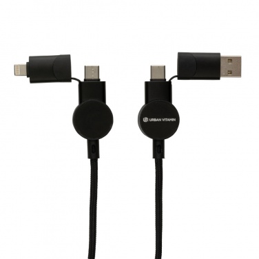 Logotrade advertising products photo of: Oakland RCS recycled plastic 6-in-1 fast charging 45W cable