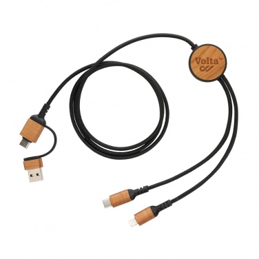 Logotrade business gift image of: Ohio RCS certified recycled plastic 6-in-1 cable