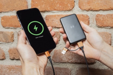 Logotrade promotional item picture of: Ohio RCS certified recycled plastic 6-in-1 cable