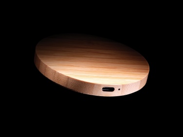 Logotrade promotional item picture of: Bamboo 15W wireless charger