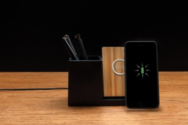 Logo trade promotional merchandise photo of: Ontario RCS recycled plastic 10W wireless charger