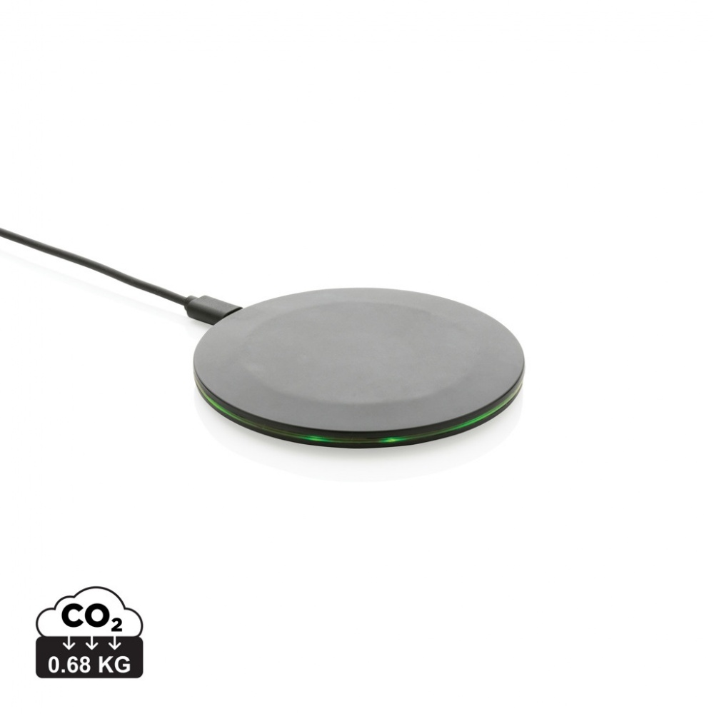Logo trade promotional merchandise image of: RCS recycled plastic 15W Wireless fast charger